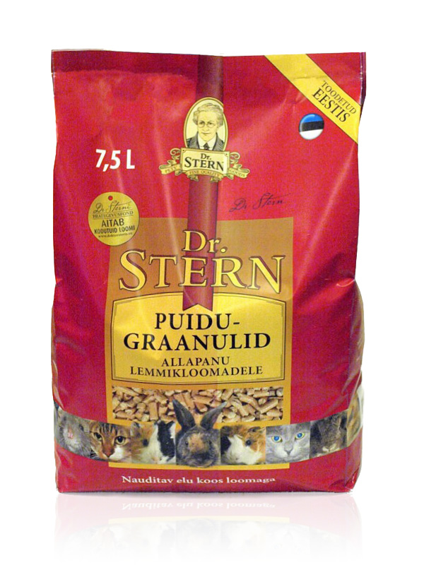 Dr STERN brand wood pellets pack design
