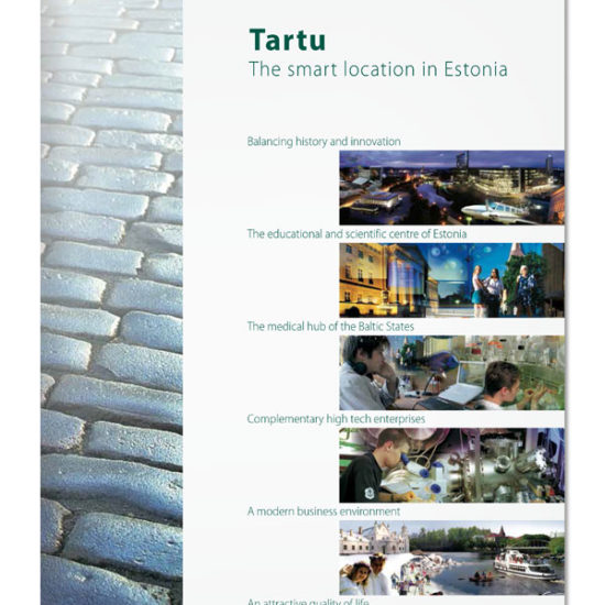 Tartu smart location brochure cover design