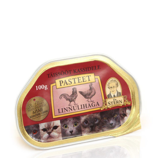 Dr STERN brand pate cat food pack design