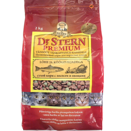 Dr STERN brand cat food bag pack design